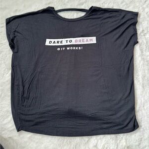 Itworks "Dare to Dream" Black Short Sleeve Top